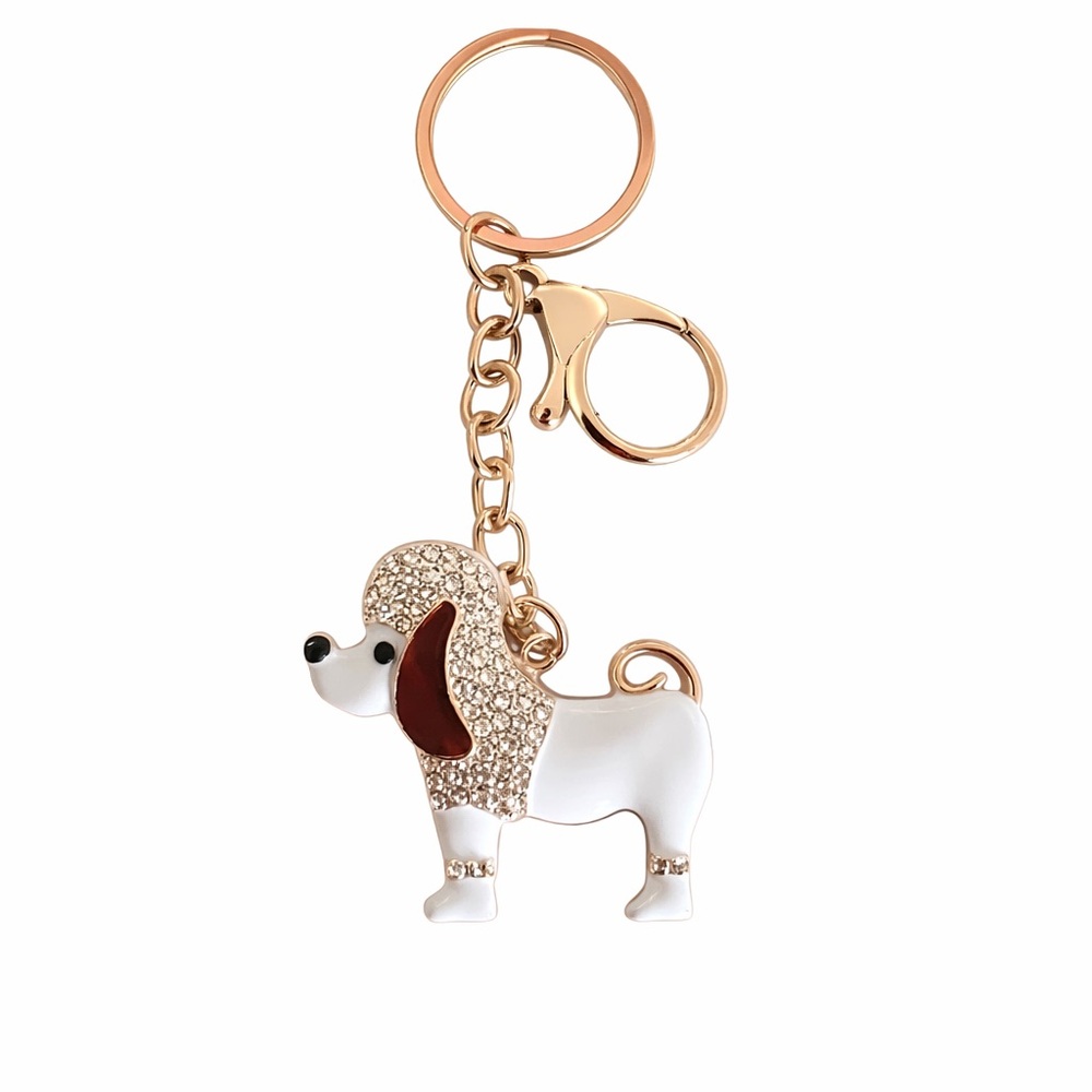 Poodle Rhinestone Key Chain/Bag Charm
